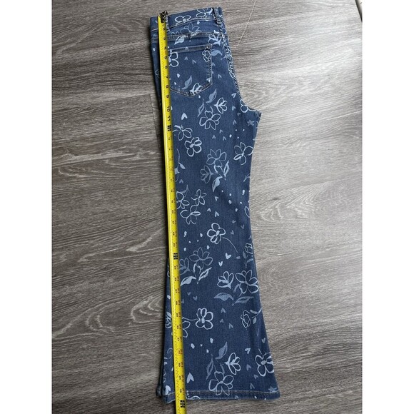 Wonder Nation Girls Flor Bootcut  Flare Jeans, Blue, Size Large (10-12) Plus - Picture 5 of 8